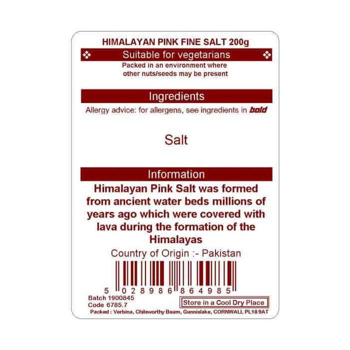 HIMALAYAN FINE PNK ROCK SALT 200G