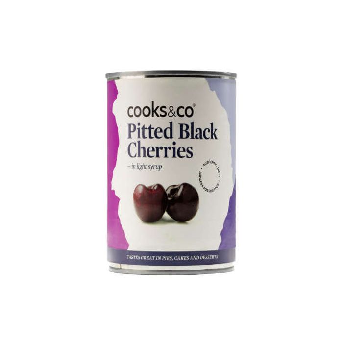 COOKS&CO PITTED BLACK CHERRIES 6 X 425G