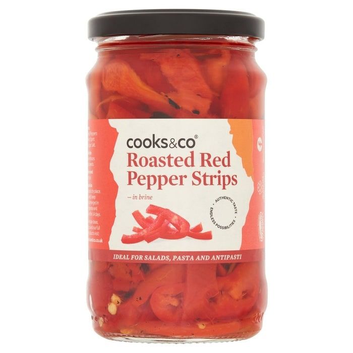 COOKS & CO ROASTED RED PEPPER STRIPS 6 X 300G