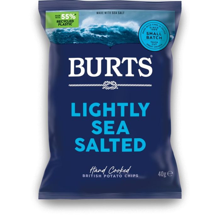 BURTS LIGHT SALT 20 X 40G (DARK BLUE)