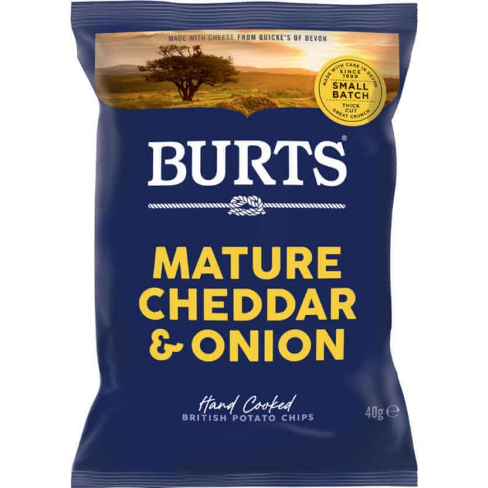 BURTS VINTAGE CHEDDAR & ONION 20 X 40G