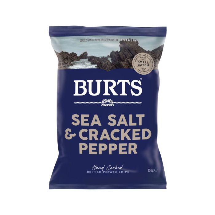 BURTS SEA SALT & BLACK PEPPER 10 X 150G (BLACK)