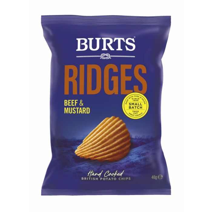 BURTS RIDGES BEEF & MUSTARD 20 X 40G