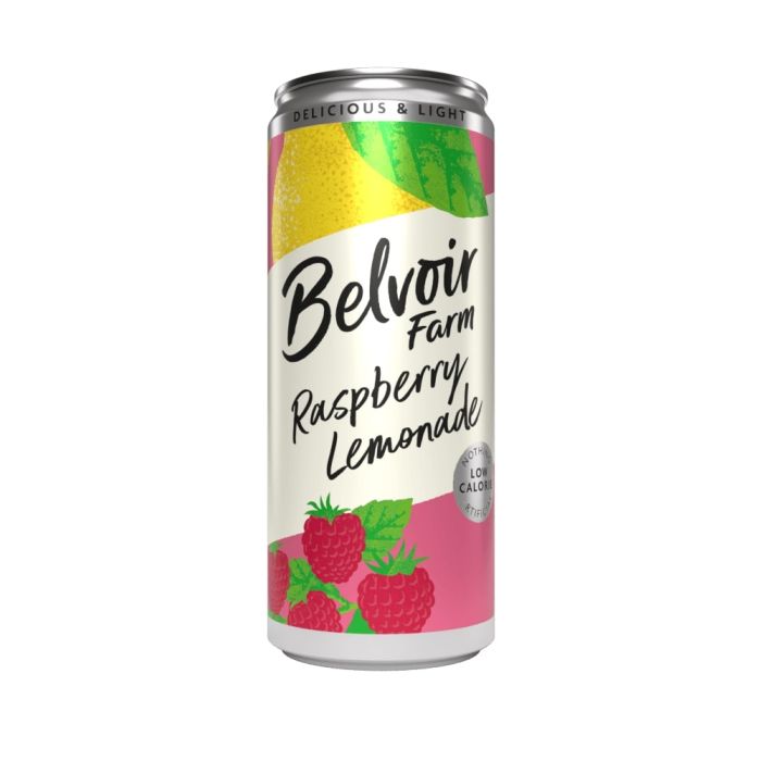 BELVOIR SPARKLING RASPBERRY LEMONADE CANS 12 X 330ML