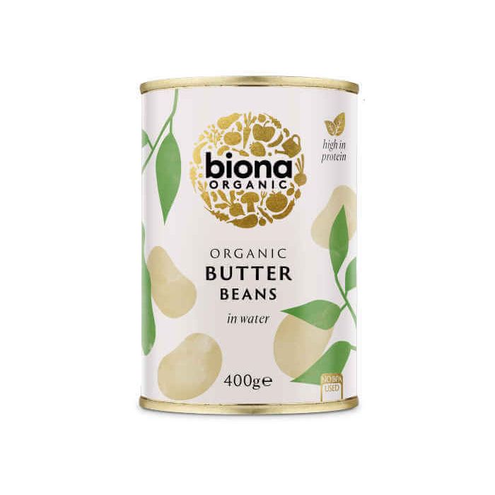 BIONA ORG BUTTER BEANS 400G X 6