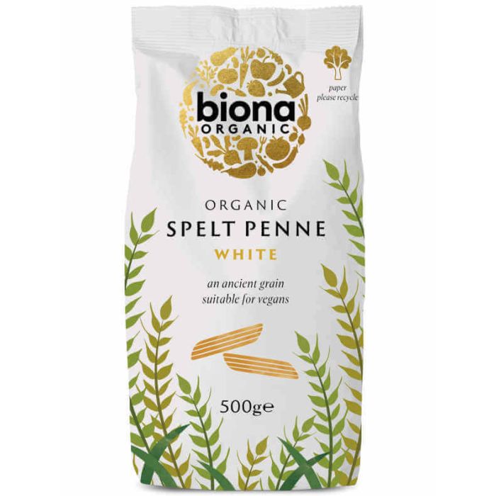 BIONA SPELT WHITE PENNE ORGANIC 500G X 1