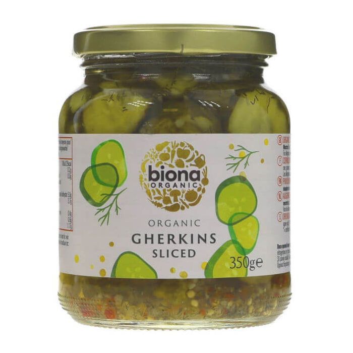 BIONA GHERKINS SLICED ORGANIC 1 X 350G