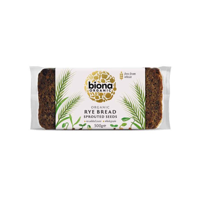 BIONA RYE VITALITY BREAD WITH SPROUTED SEEDS ORGANIC 500G X 7