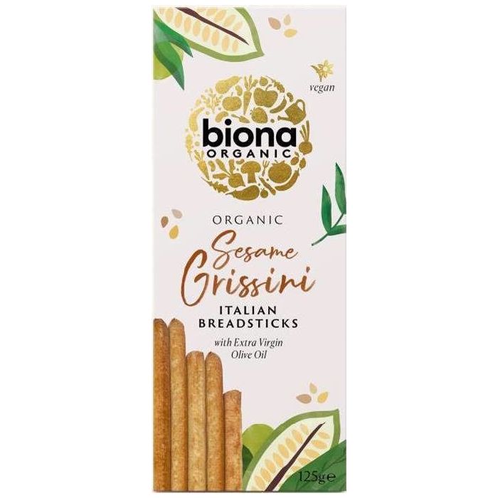 BIONA ORGANIC GRISSINI BREADSTICKS - SESAME 125G X 12