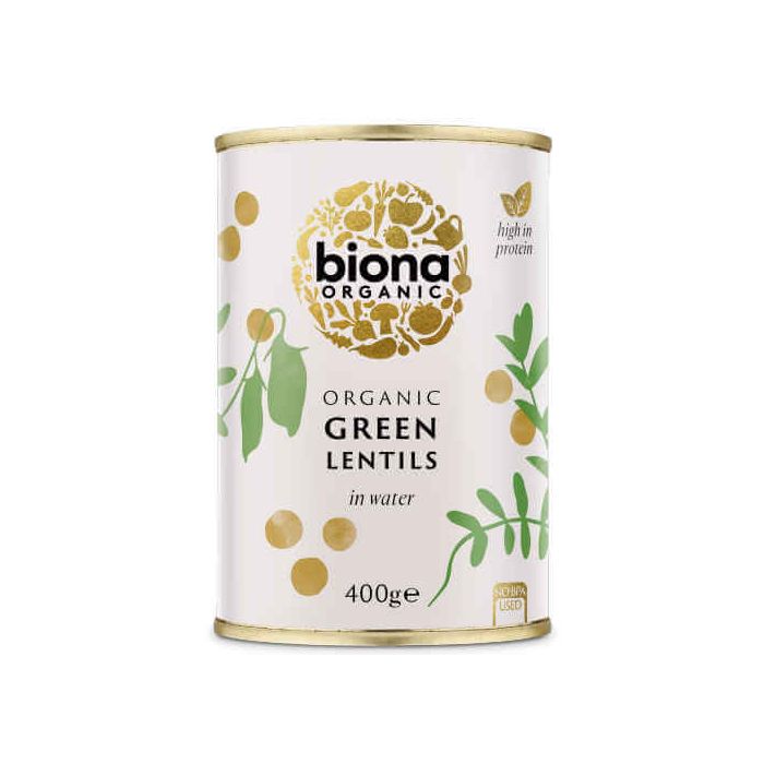 BIONA ORG GREEN LENTILS 400G X 6