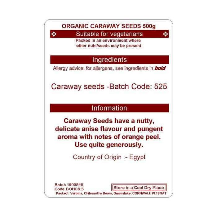 CARAWAY SEED 500G(ORGANIC)