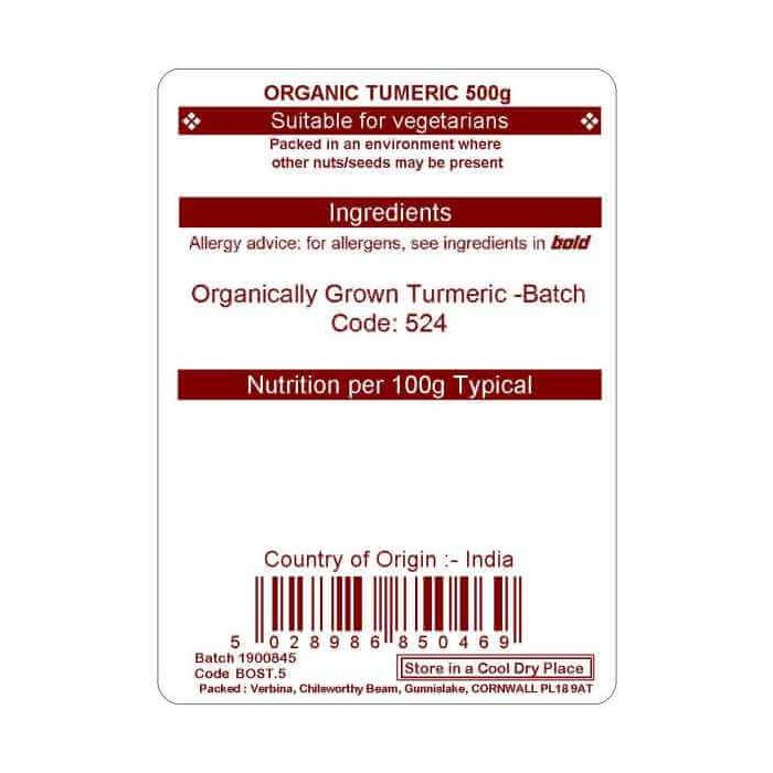 TURMERIC GROUND 500G(ORGANIC)