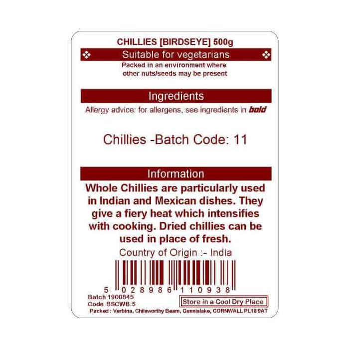 CHILLIES 500G  BIRDSEYE