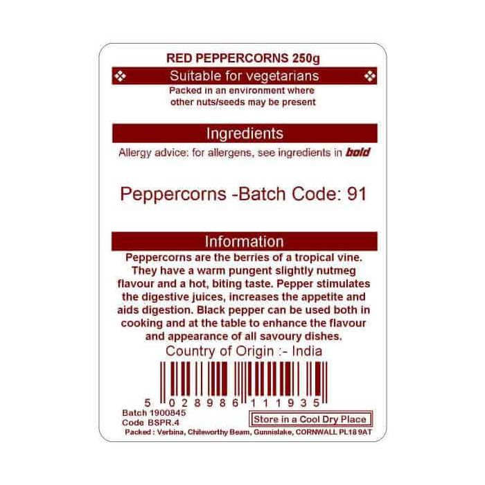 PEPPERCORNS RED 250G