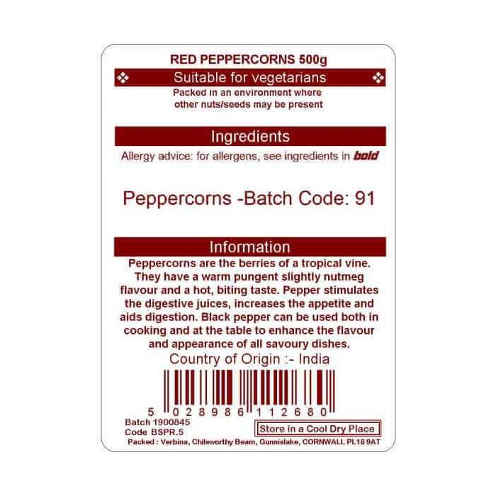 PEPPERCORNS RED 500G