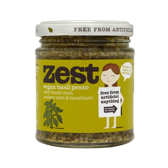 ZEST BASIL PESTO SUITABLE FOR VEGANS 6 X 165G