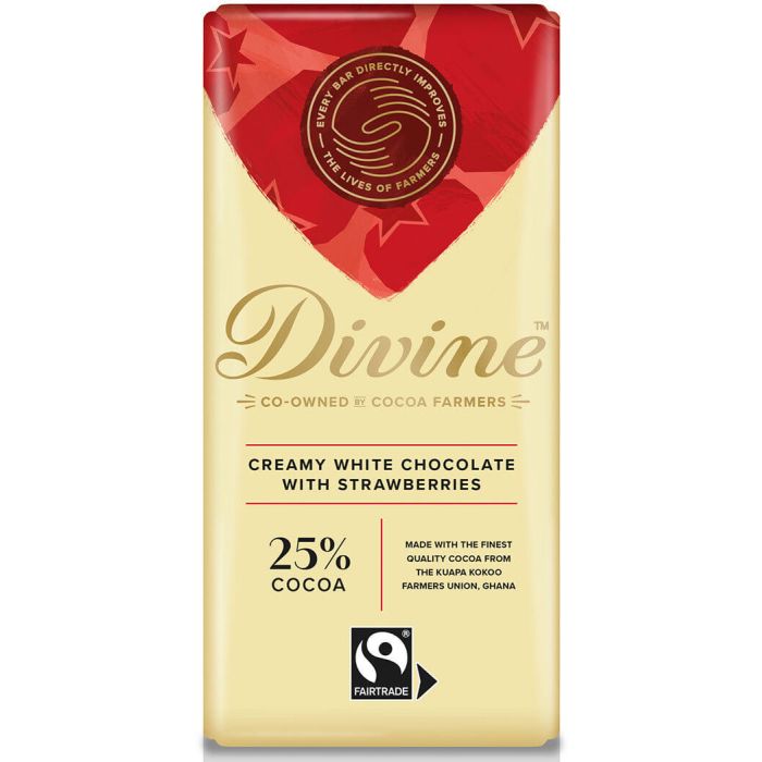 DIVINE WHITE CHOCOLATE WITH STRAWBERRIES 15X90G