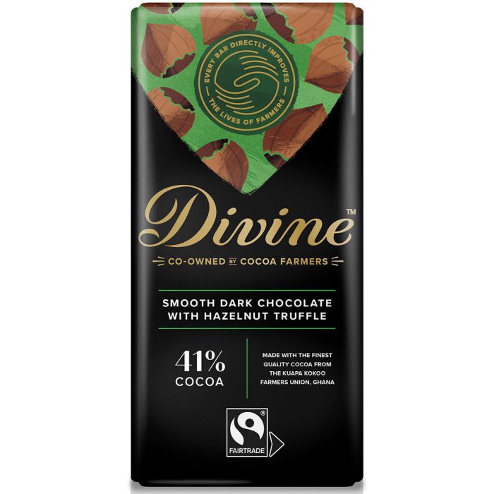 DIVINE DARK CHOCOLATE WITH HAZELNUT TRUFFLE 15X90G