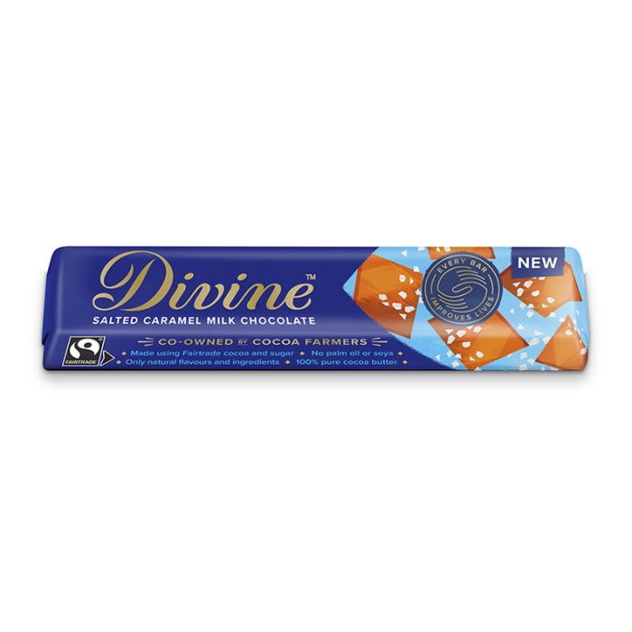DIVINE SALTED CARAMEL CHOCOLATE BAR 10X35G