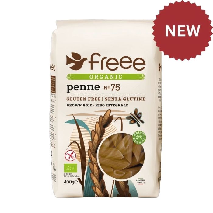 DOVES ORGANIC BROWN RICE PENNE PASTA G/F 8 X 400G