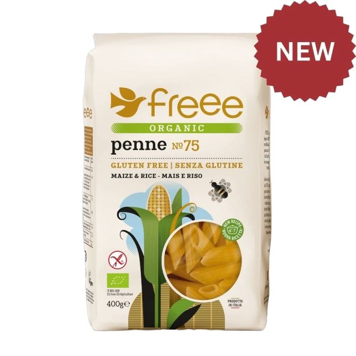 DOVES ORGANIC MAIZE & RICE PENNE PASTA G/F 8 X 400G