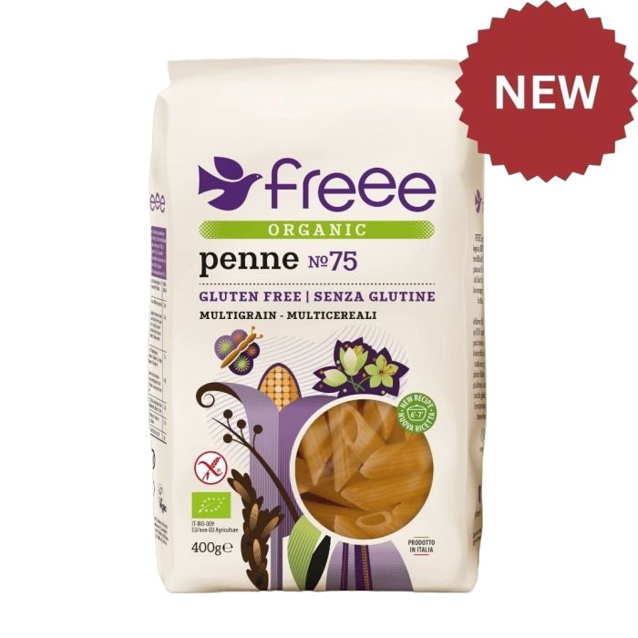 DOVES ORGANIC MULTIGRAIN PENNE PASTA G/F 8 X 400G