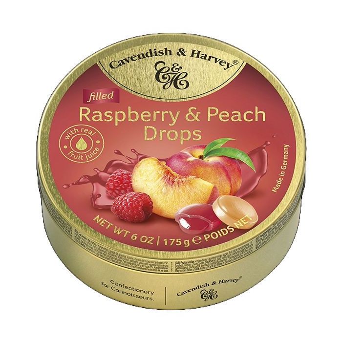 C&H RASPBERRY & PEACH DROPS 1 X 175G