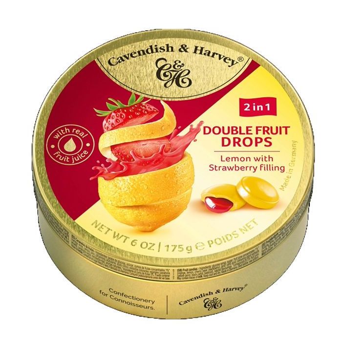 C&H DUO FRUIT LEMON FILLED STRAWBERRY 1 X 175G