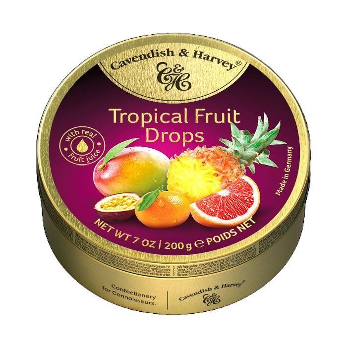 C&H TROPICAL FRUIT DROPS 9 X 200G