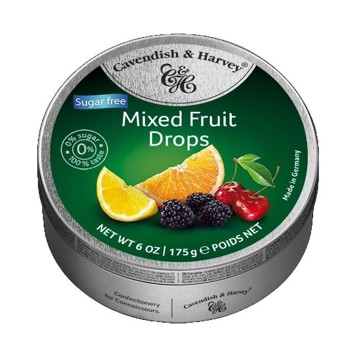 C&H SUGAR FREE MIXED FRUIT DROPS 9 X 175G