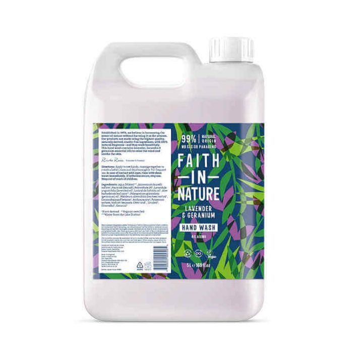 FAITH HAND WASH LAVENDER & GERANIUM 5LTR