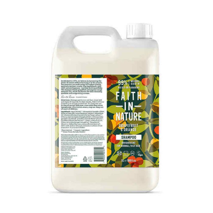 FAITH SHAMPOO GRAPEFRUIT & ORANGE 5LTR