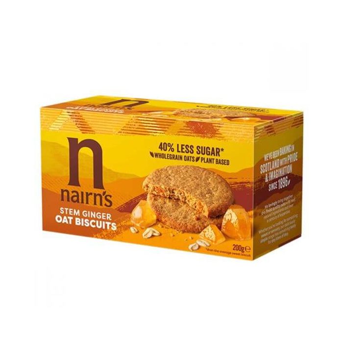 NAIRNS WHEAT FREE STEM GINGER BISCUIT 200G X 10