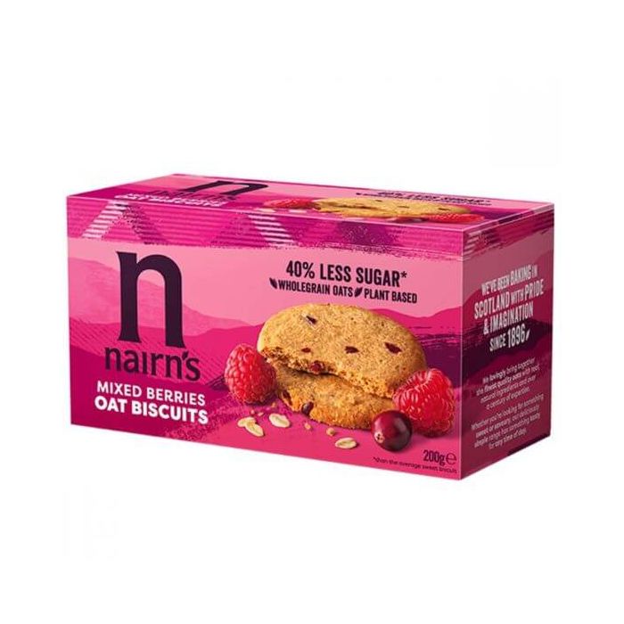 NAIRNS WHEAT FREE MIXED BERRIES BISCUIT 200G X 10
