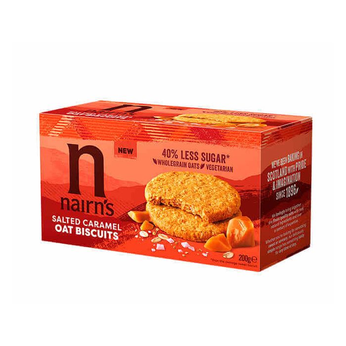 NAIRNS WHEAT FREE SALTED CARAMEL BISCUIT 200G X 6