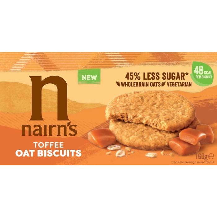 NAIRNS WHEAT FREE TOFFEE BISCUIT 160G X 10