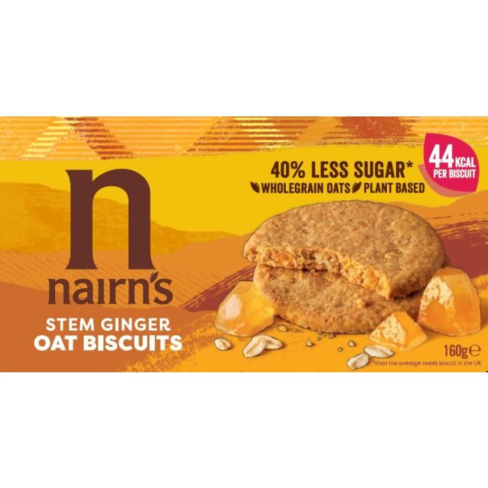 NAIRNS WHEAT FREE STEM GINGER BISCUIT 160G X 10