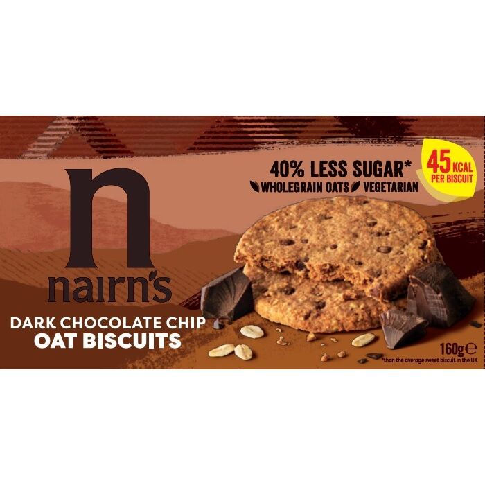 NAIRNS WHEAT FREE CHOCOLATE CHIP BISCUIT 160G X 10