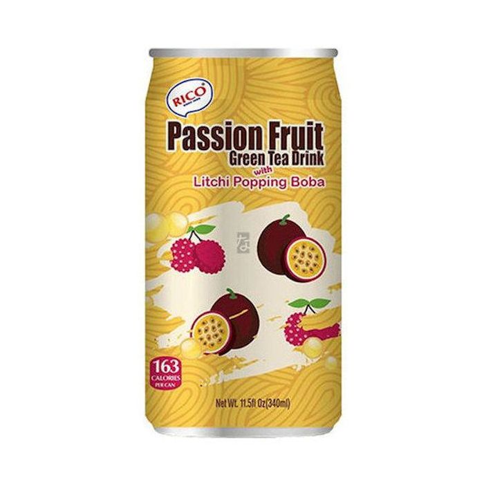 RICO PASSION FRUIT GREEN TEA W/ LITCHI 24X340ML