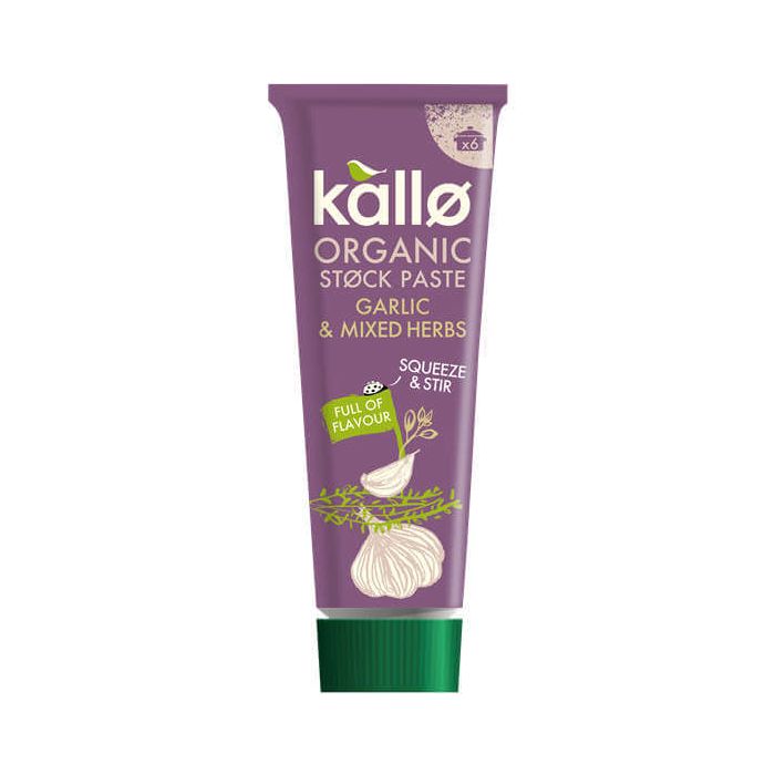 KALLO ORGANIC STOCK PASTE GARLIC 10X100G