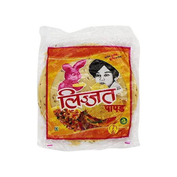 LIJJAT PAPAD PAPPADOM JEERA CUMIN 200G X 5