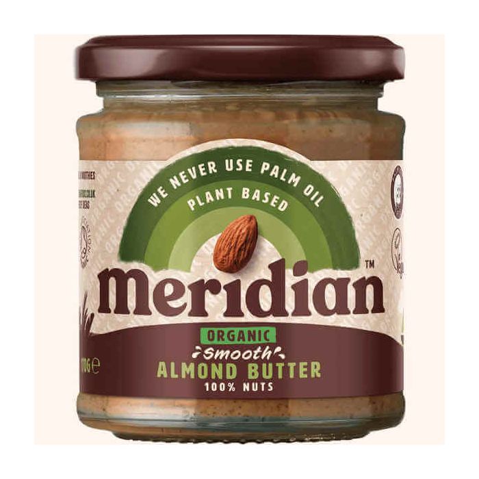 MERIDIAN ORGANIC SMOOTH ALMOND BUTTER 170G X 6