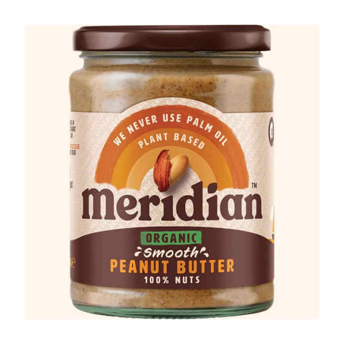 MERIDIAN ORGANIC SMOOTH PEANUT BUTTER NAS 470G X 1