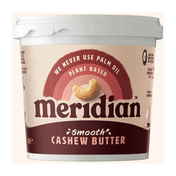 MERIDIAN SMOOTH CASHEW BUTTER NAS (TUB) 1KG X 6