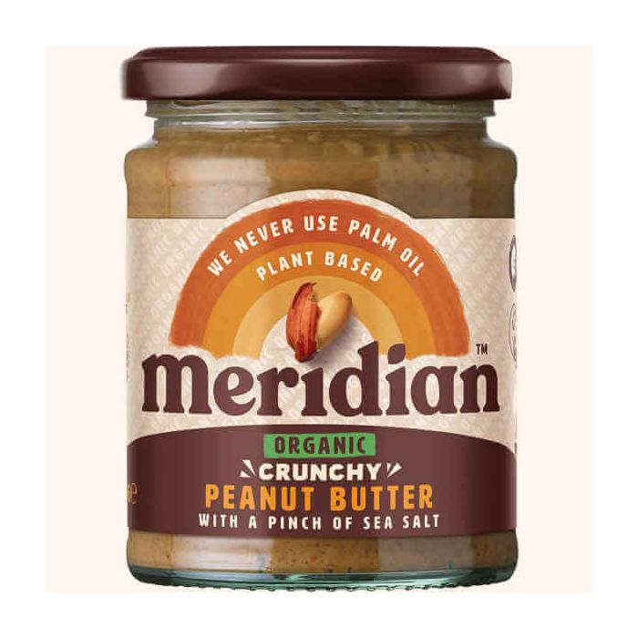 MERIDIAN ORGANIC CRUNCHY PEANUT BUTTER WITH SALT 280G X 6