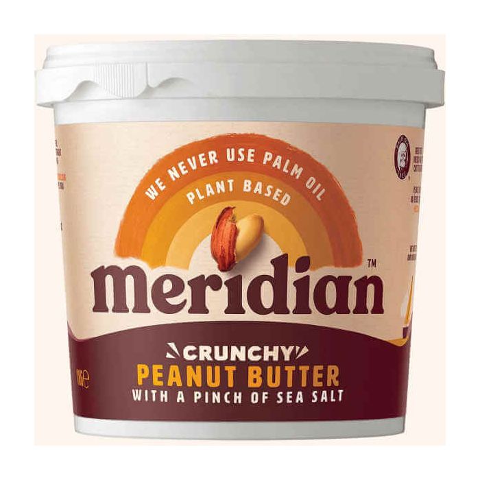 MERIDIAN CRUNCHY PEANUT BUTTER WITH SALT (TUB) 1KG X 6