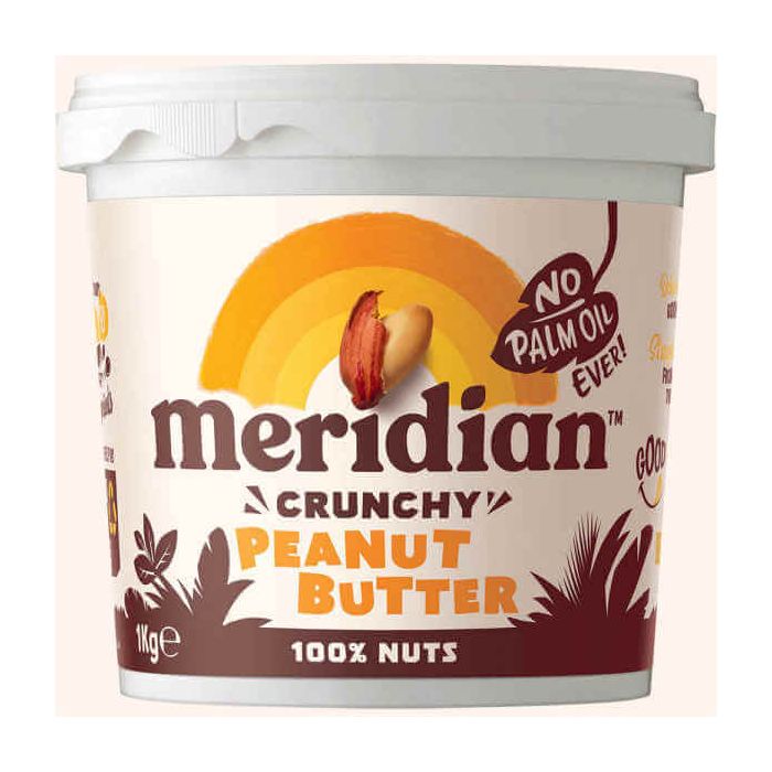 MERIDIAN CRUNCHY PEANUT BUTTER NAS (TUB) 1KG X 1