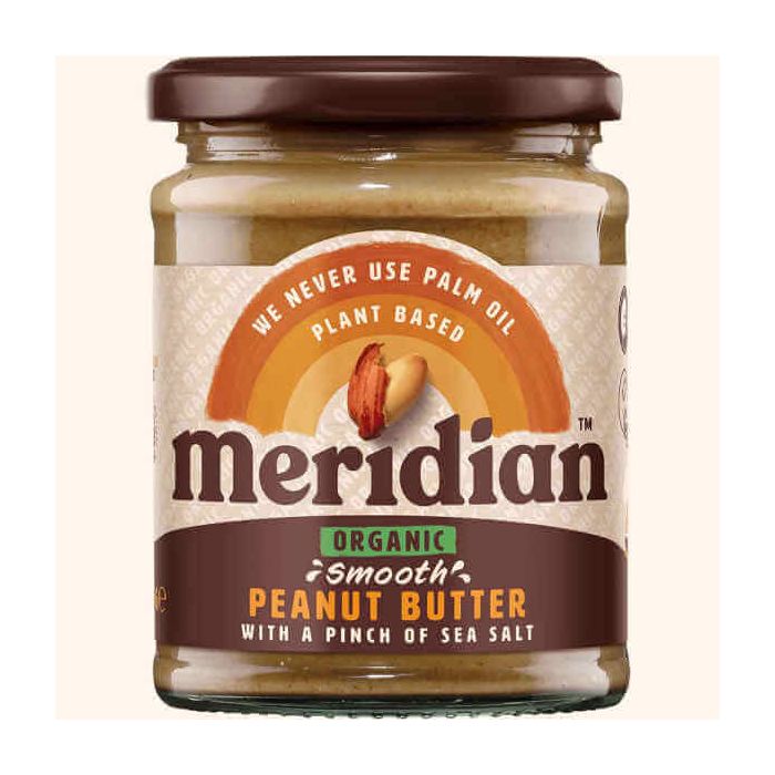 MERIDIAN ORGANIC PEANUT BUTTER SMOOTH WITH SALT 280G X 6