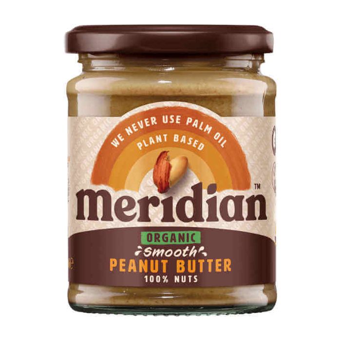 MERIDIAN ORGANIC PEANUT BUTTER SMOOTH NAS 280G X 6