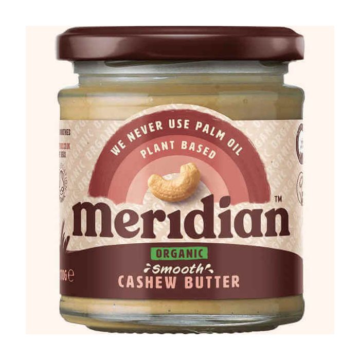 MERIDIAN ORGANIC SMOOTH CASHEW NUT BUTTER 170G X 6